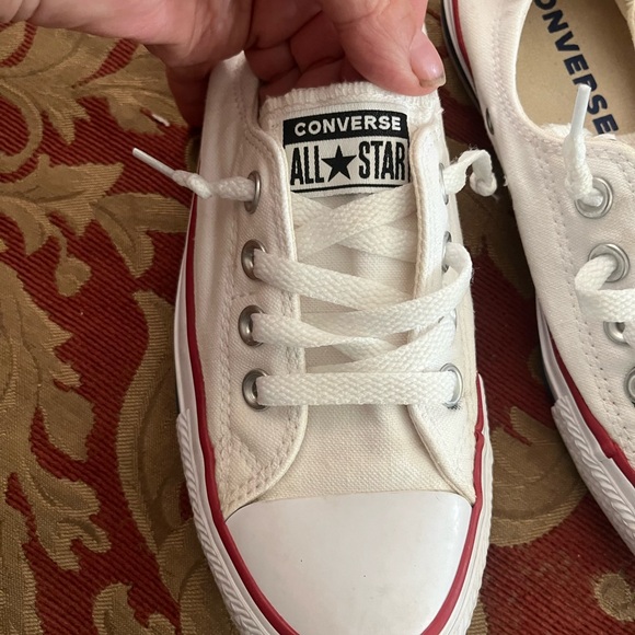 Converse Shoes - Converse Kids Shoes in White with Red Accents